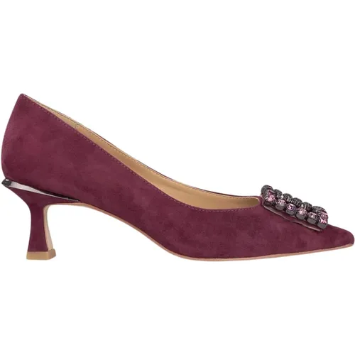 Rhinestone Embellished Heeled Pump Shoes , female, Sizes: 8 UK, 3 UK - Alma en Pena - Modalova