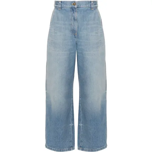 Clear Distressed Denim Jeans , female, Sizes: W27, W25, W28 - Palm Angels - Modalova
