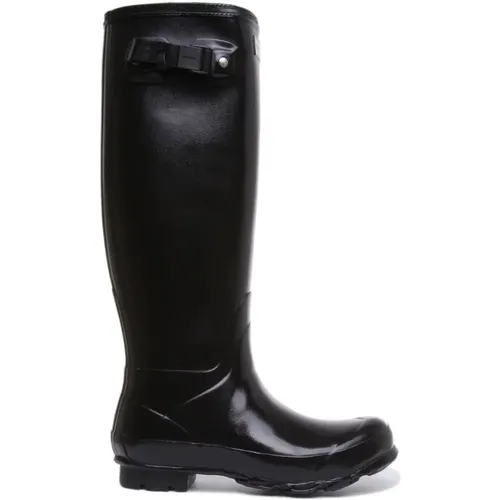 Glossy Field Boots for Women , female, Sizes: 6 UK - Hunter - Modalova