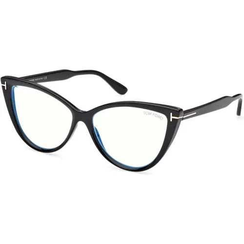 Stilvolle Brille Ft5843-B Schwarz , Damen, Größe: 56 MM - Tom Ford - Modalova