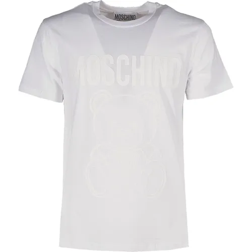 Teddy T-Shirt Upgrade, Weiß, Tone Sur Tone , Herren, Größe: XL - Moschino - Modalova