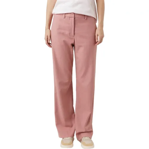 Relaxed Flannel Pants Cashmere Rose , female, Sizes: L, S, M - Zenggi - Modalova