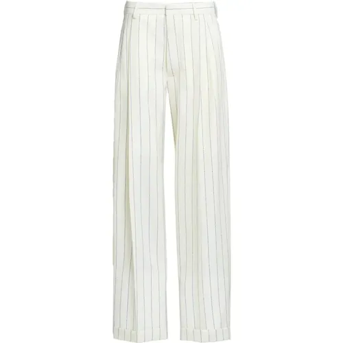 High Waist Wool Striped Pants , female, Sizes: 2XS, XS - Marni - Modalova