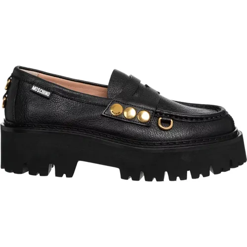 Bequeme Slip-On Schuhe Unifarben - Moschino - Modalova