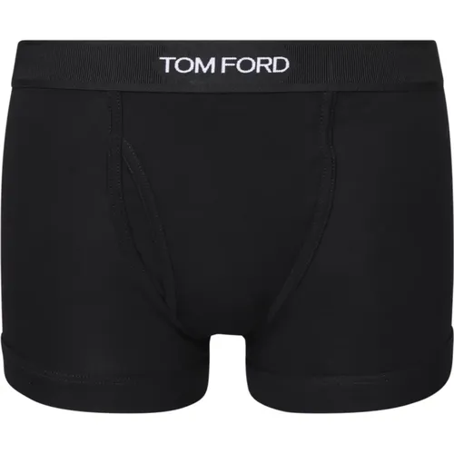 Baumwoll-Boxershorts mit Logo-Bund - Tom Ford - Modalova