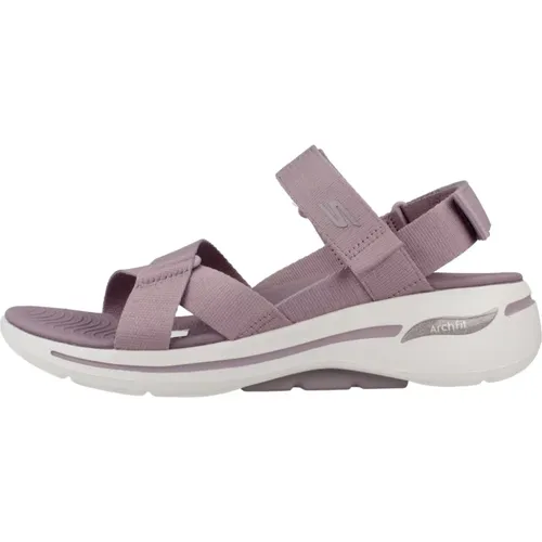 Bequeme Flache Sandalen , Damen, Größe: 39 EU - Skechers - Modalova