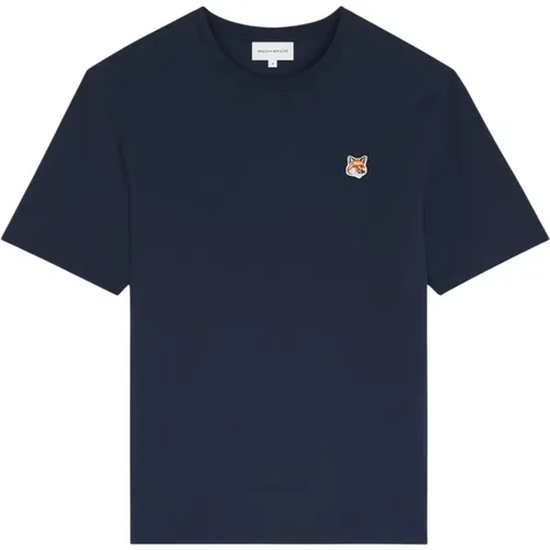 Fox Head Patch T-Shirt , Herren, Größe: L - Maison Kitsuné - Modalova