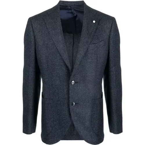MultiColour Wool Blend Jacket with Button Detailing , male, Sizes: 3XL, M - Luigi Bianchi Mantova - Modalova