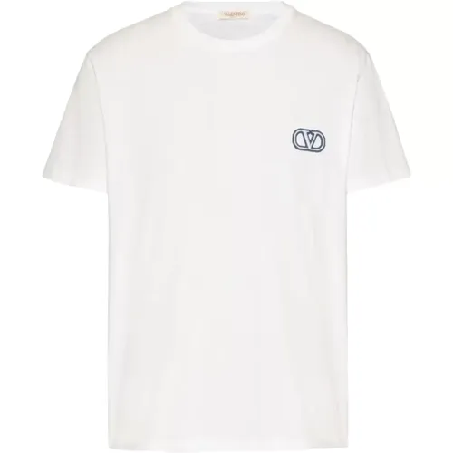 Cotton VLogo T-Shirt , male, Sizes: XL, L, M - Valentino - Modalova
