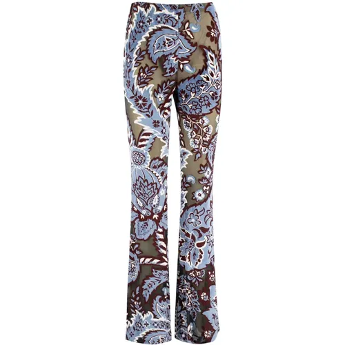 Multicoloured Jacquard Palazzo Trousers , female, Sizes: S - ETRO - Modalova