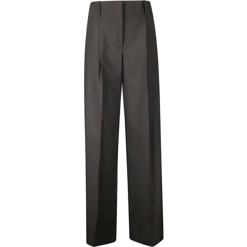 High-Waisted Palazzo Trousers with Pockets , female, Sizes: XS, S, M - P.a.r.o.s.h. - Modalova