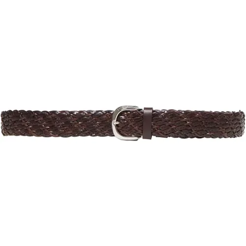 Dark Leather Belts , male, Sizes: 100 CM, 90 CM, 85 CM, 105 CM, 95 CM - BRUNELLO CUCINELLI - Modalova