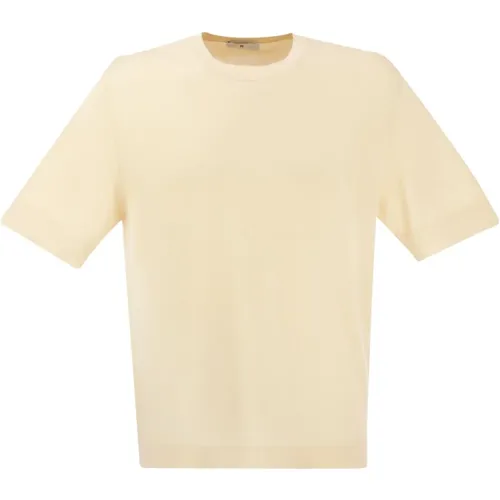 Seiden- und Baumwoll-Rundhals-T-Shirt - PT Torino - Modalova