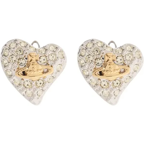 Heart-shaped earrings , female, Sizes: ONE SIZE - Vivienne Westwood - Modalova