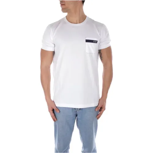 Logo Front Pocket T-shirt , male, Sizes: XL, L, 2XL - Fay - Modalova