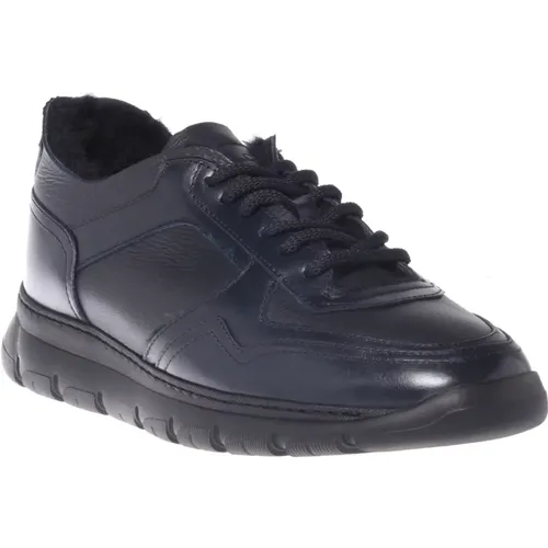 Trainers in dark leather , Herren, Größe: 43 1/2 EU - Baldinini - Modalova