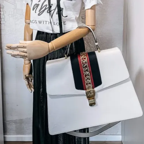 Gebrauchte Weiße Leder Sylvie Tasche - Gucci Vintage - Modalova