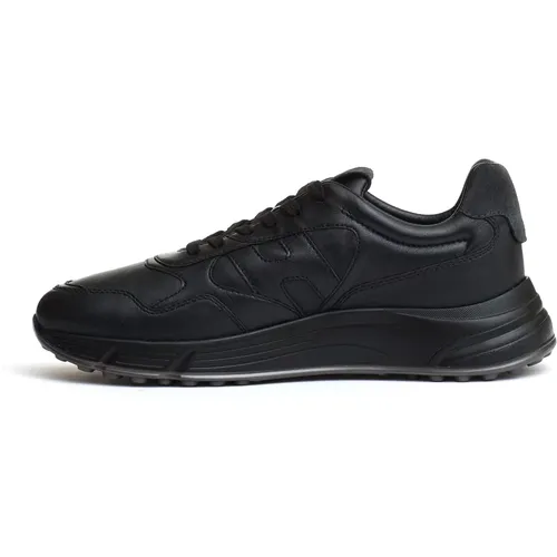 Hyperlight Leder Sneakers Nero Aw24 , Herren, Größe: 42 1/2 EU - Hogan - Modalova