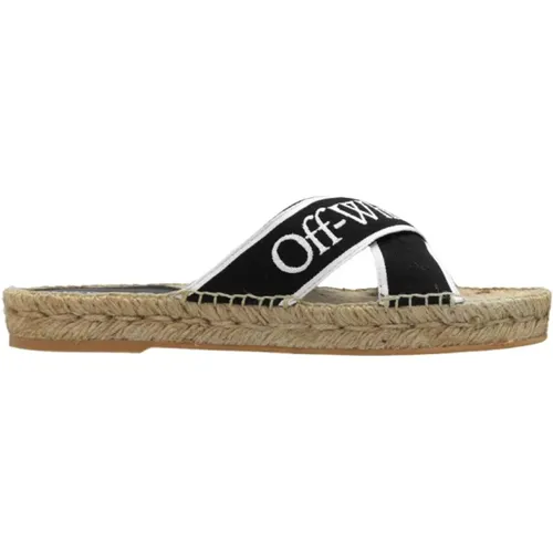 Bookish slides , female, Sizes: 4 UK - Off White - Modalova