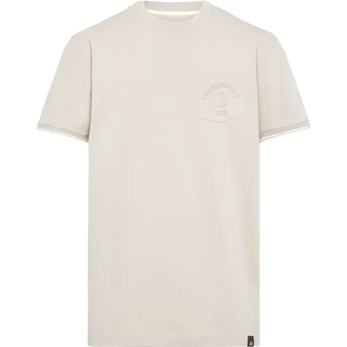 B Baumwollmischung T-Shirt , Herren, Größe: L - Boggi Milano - Modalova