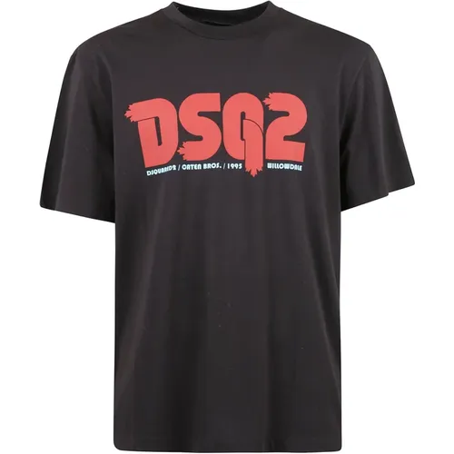 Casual Cotton Tee Shirt , male, Sizes: M, L, XL - Dsquared2 - Modalova