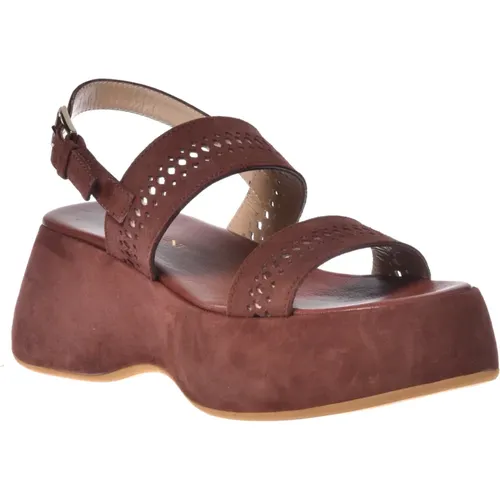 Sandal in suede , Damen, Größe: 36 EU - Baldinini - Modalova