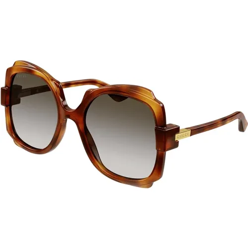 Ovale Oversize-Sonnenbrille Bordeaux Elfenbein , Damen, Größe: 57 MM - Gucci - Modalova
