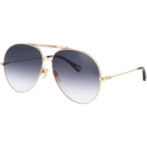 Stylische Sonnenbrille mit Ch0113S Design , Damen, Größe: 62 MM - Chloé - Modalova