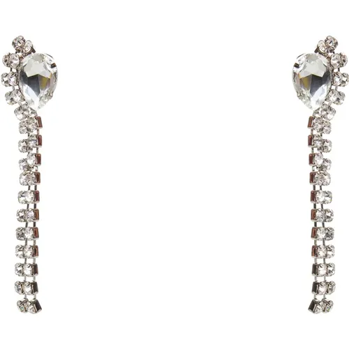 Crystal Fringe Earrings , female, Sizes: ONE SIZE - Alessandra Rich - Modalova