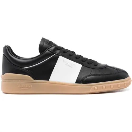 Schwarze Sneakers mit Logo-Detail , Herren, Größe: 43 EU - Valentino Garavani - Modalova