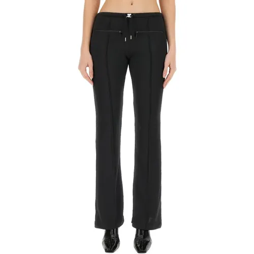 Slim Fit Weite Hose , Damen, Größe: L - Courrèges - Modalova