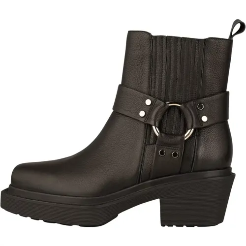 Leder Bikerstiefel mit Harness-Details , Damen, Größe: 36 EU - Shoe the Bear - Modalova