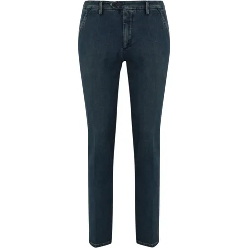 Schmale Passform Blaue Denim Hose - Roy Roger's - Modalova