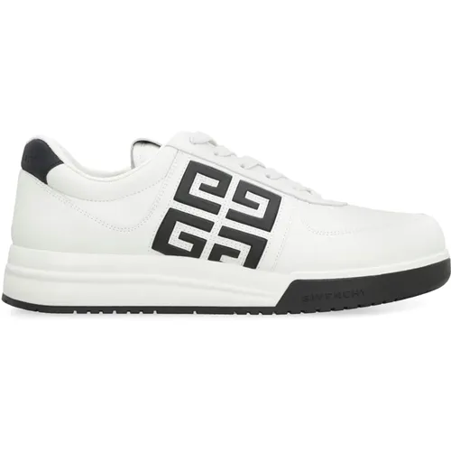 Leder Low-Top Sneakers mit kontrastierender Ferse , Herren, Größe: 45 EU - Givenchy - Modalova