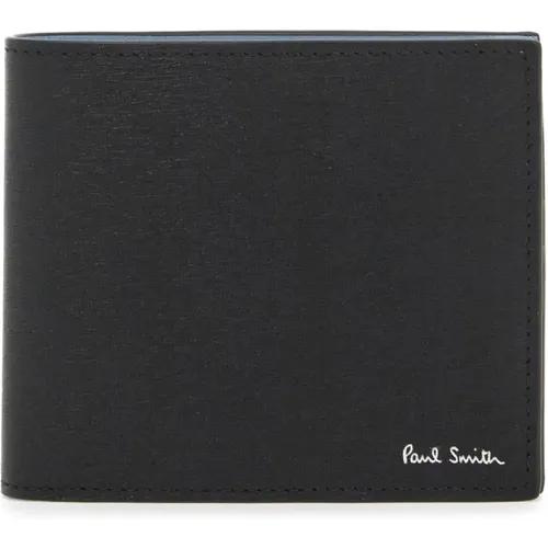 Color Block Leather Bi-Fold Wallet , male, Sizes: ONE SIZE - PS By Paul Smith - Modalova