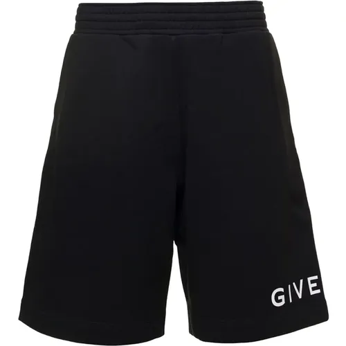Schwarze Shorts mit Logo-Print , Herren, Größe: L - Givenchy - Modalova
