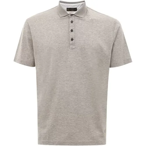 Graues Baumwoll-Poloshirt - Corneliani - Modalova