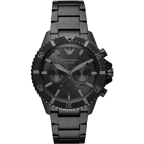 Stainless Steel Analog Quartz Watch , male, Sizes: ONE SIZE - Armani - Modalova