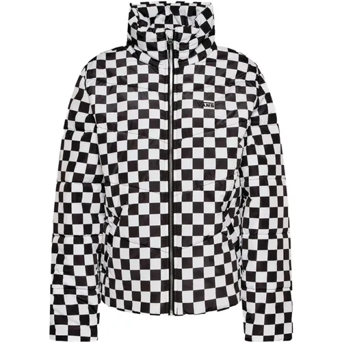 Einzigartige Foundry Print Puff Mte Checkerboard Jacke , Damen, Größe: XS - Vans - Modalova