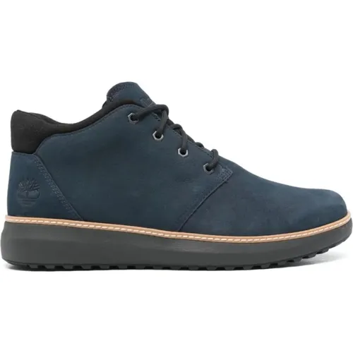 Blaue Leder Schnürstiefeletten - Timberland - Modalova