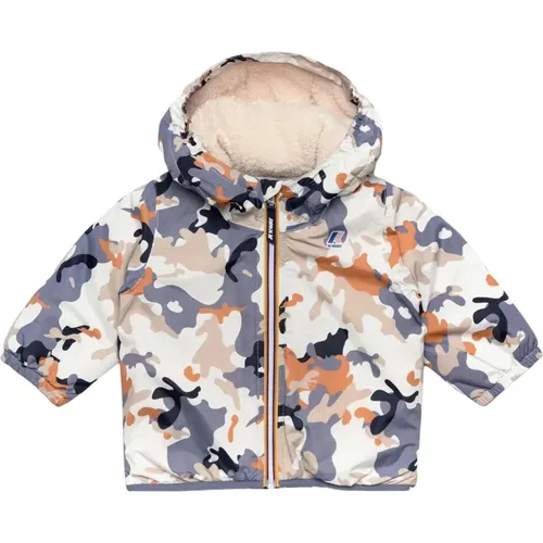 Kinder Military Print Kapuzenjacke - K-way - Modalova