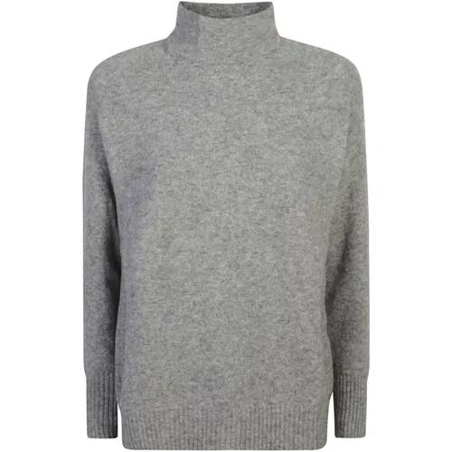 Grey Sweaters for a Stylish Look , female, Sizes: L, S - Le Tricot Perugia - Modalova