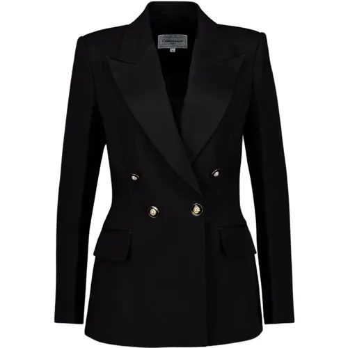 Silk Tuxedo Jacket Peak Lapels , female, Sizes: S, XS - Casablanca - Modalova
