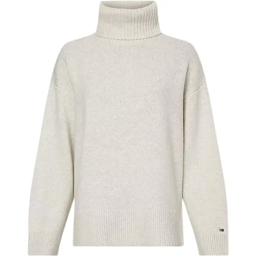 Oversized Wool Blend Turtleneck Sweater , female, Sizes: M - Tommy Hilfiger - Modalova