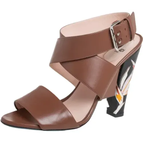 Pre-owned Leather sandals , female, Sizes: 6 UK - Fendi Vintage - Modalova