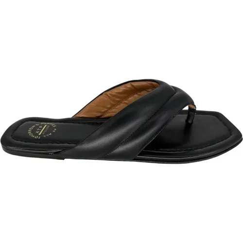 Comfortable Leather Slides with V-Lines , female, Sizes: 4 UK - ATP Atelier - Modalova
