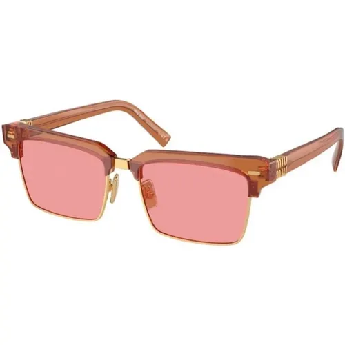 Frame Pink Lenses Sunglasses , unisex, Sizes: 54 MM - Miu Miu - Modalova