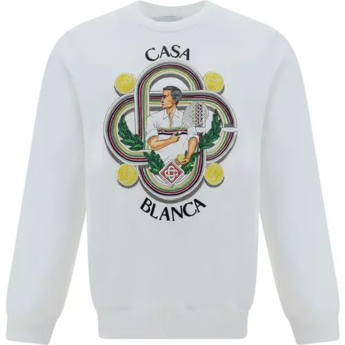 Logo Sweatshirt, 100% Baumwolle, Hergestellt in Portugal , Herren, Größe: S - Casablanca - Modalova