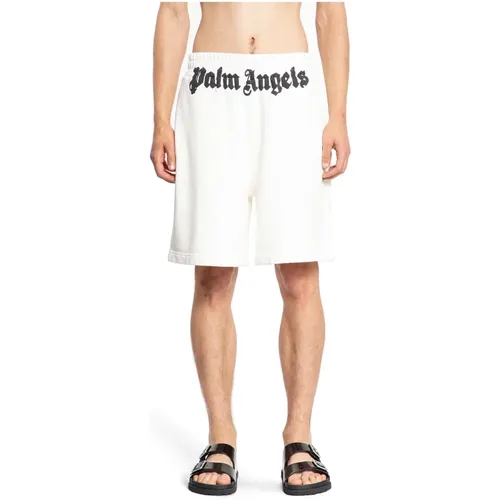 Klassische Logo Sweatshorts Schwarz , Herren, Größe: 2XL - Palm Angels - Modalova