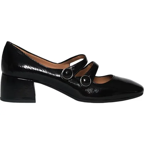 Leather Pumps with Double Strap , female, Sizes: 3 1/2 UK - Roberto Festa - Modalova